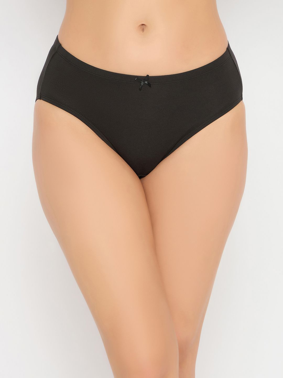 

Clovia Women Cotton Mid-Rise Hipster Briefs, Black