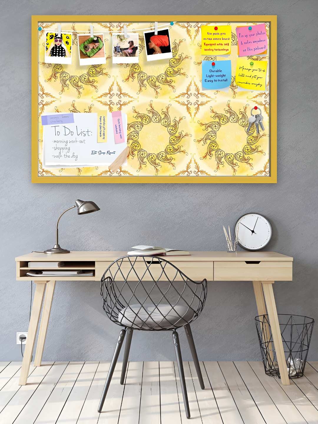

ArtzFolio Wooden Notice Pin Board, Multi