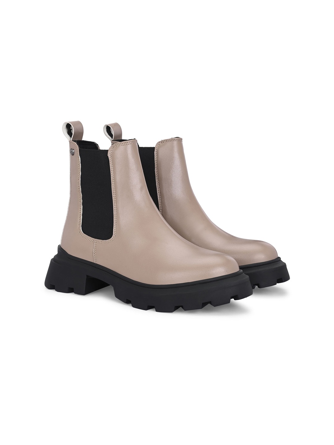 

Delize Women Causal Round Toe Chelsea Boots, Beige