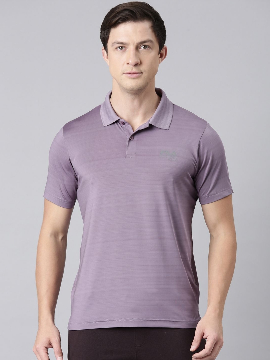 

FILA Men Polo Collar T-shirt, Purple