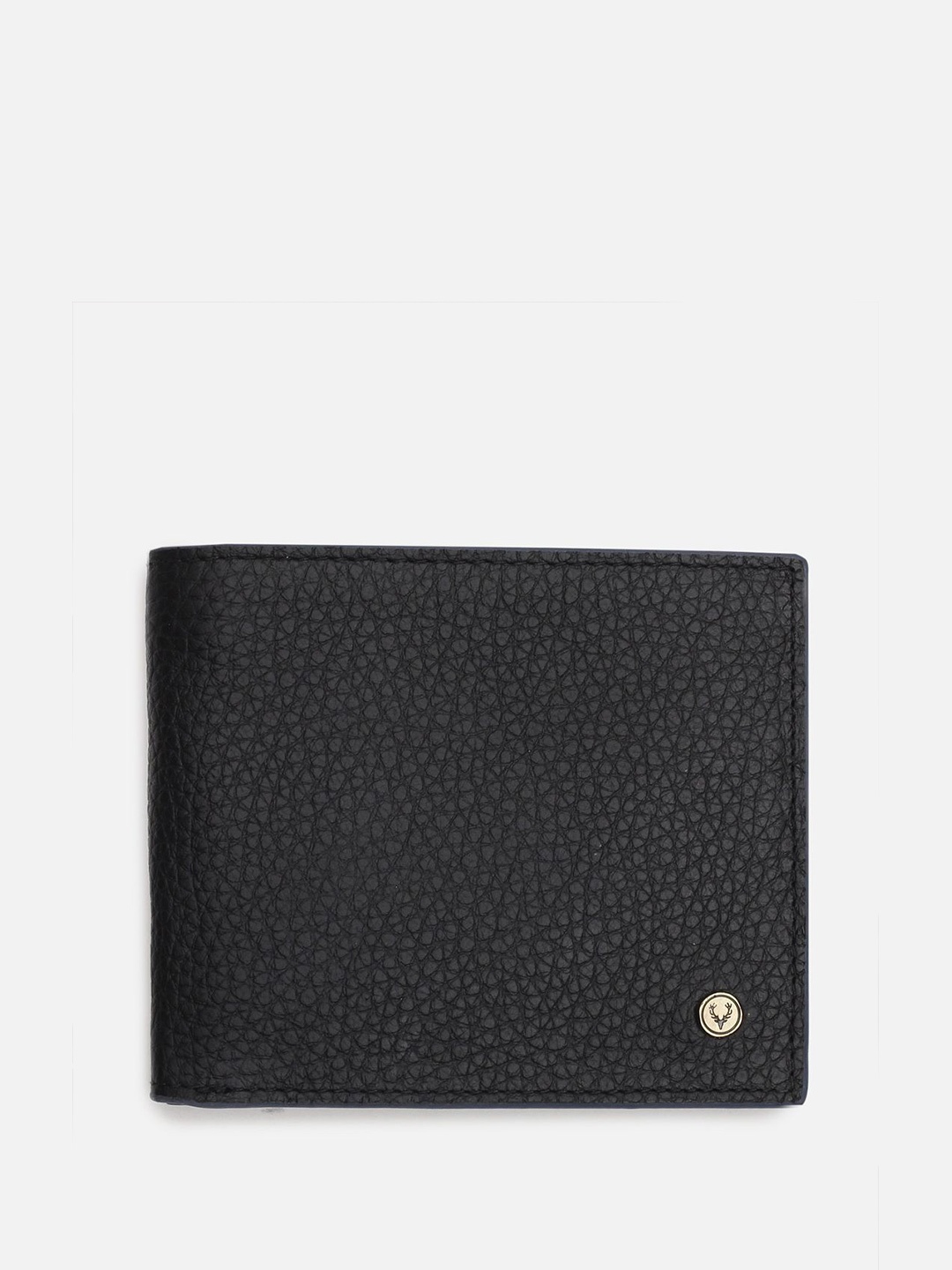 

Allen Solly Men Textured Leather Two Fold Wallet, Black