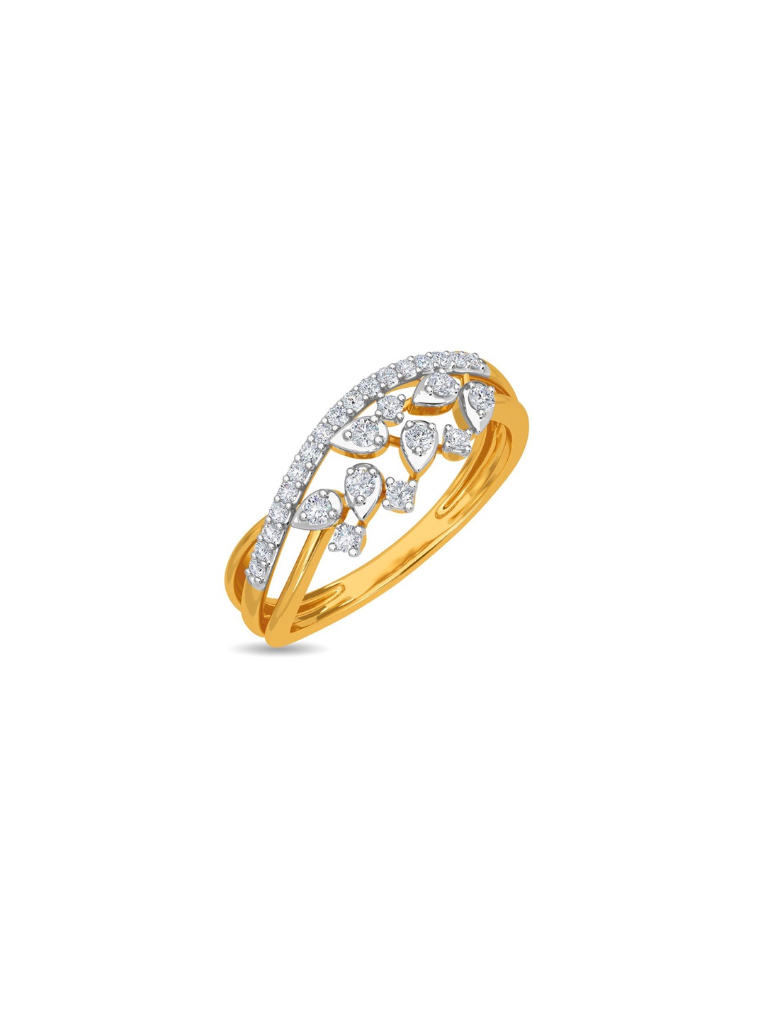 

KISNA DIAMOND AND GOLD JEWELLERY Women 18KT Diamond Finger Ring