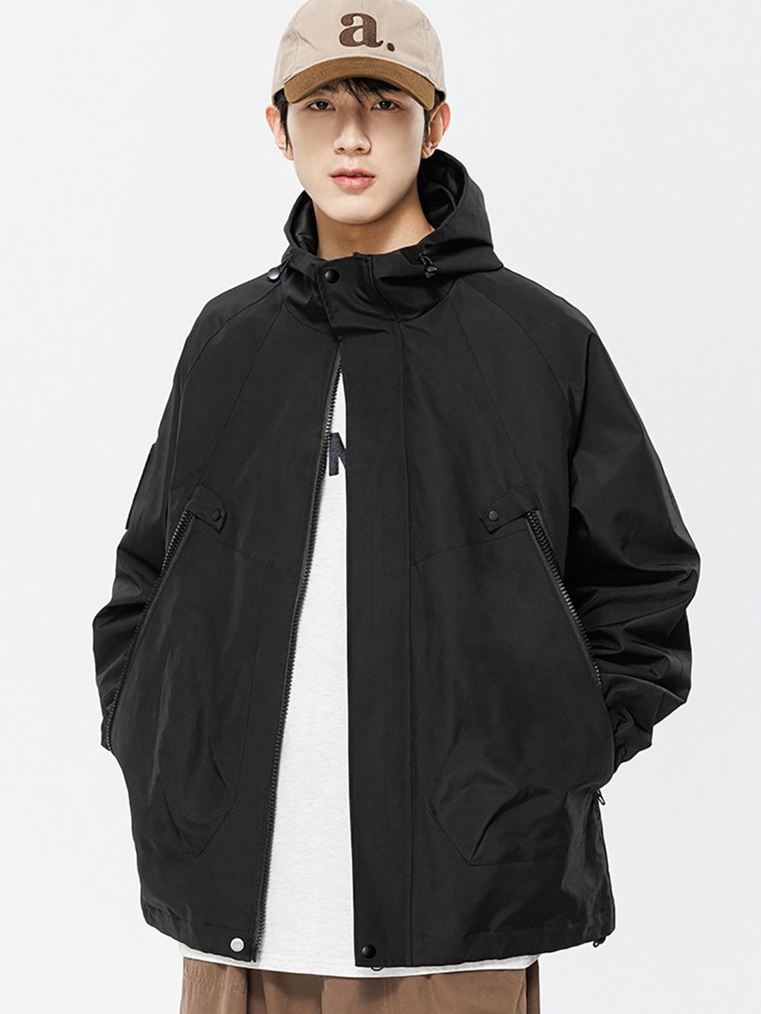 

StyleCast x Revolte Men Lightweight Open Front Jacket, Black