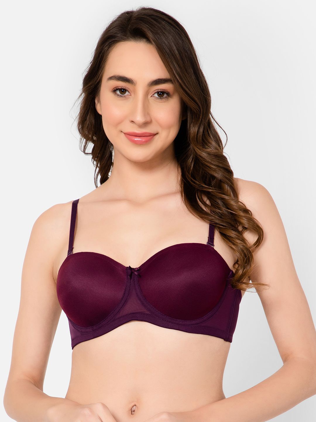 

Clovia Women Full Coverage Underwired Lightly Padded Balconette Bra, Purple