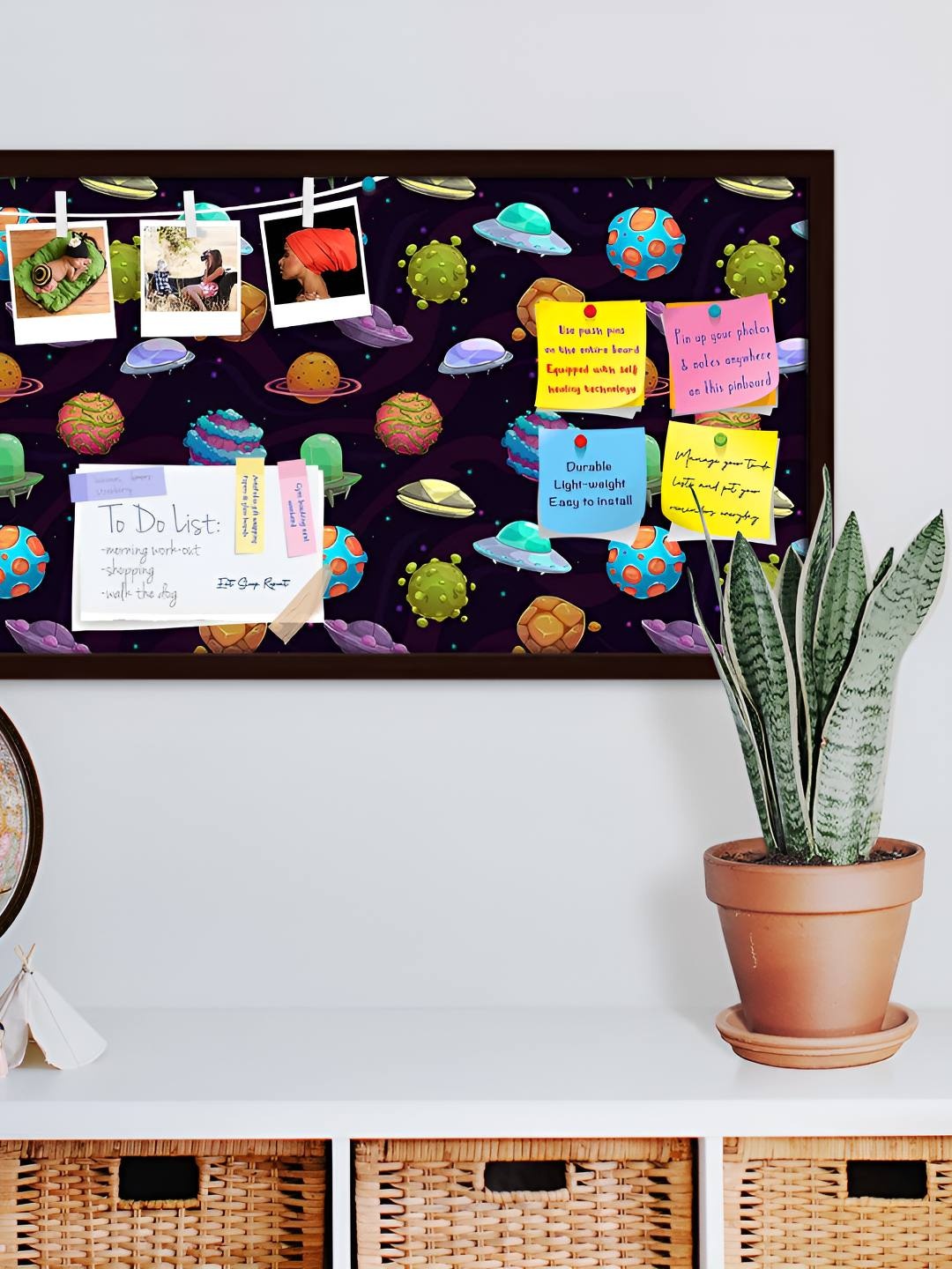 

ArtzFolio Wooden Notice Pin Board, Multi