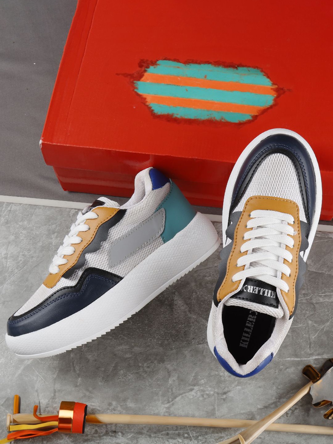 

Killer Women Colourblocked Lace-Ups Round Toe Sneakers, Multi