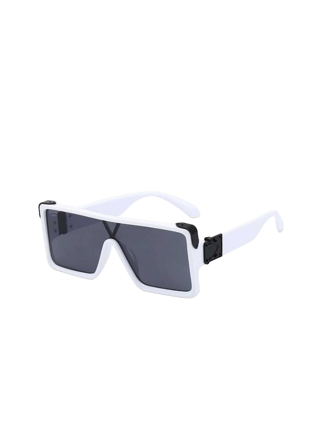 

Mast & Harbour Unisex Polarised & UV Protected Oversized Sunglasses Dtion White Blk, Black