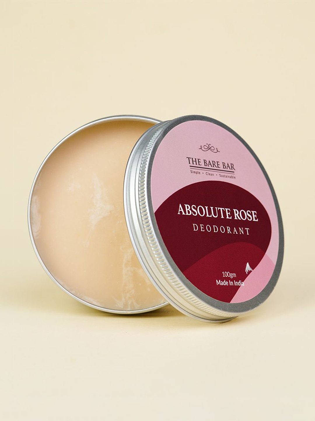 

The Bare Bar Absolute Rose Deodorant - 100 g, Cream