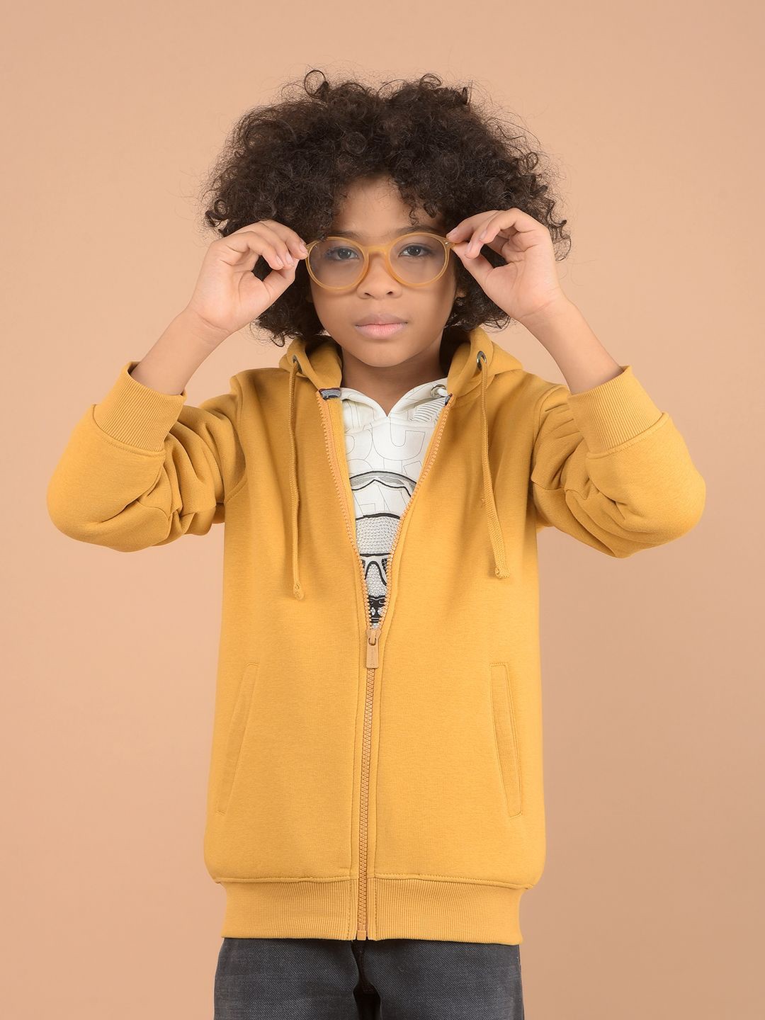 

Crimsoune Club Boys Hooded Sweatshirt, Mustard
