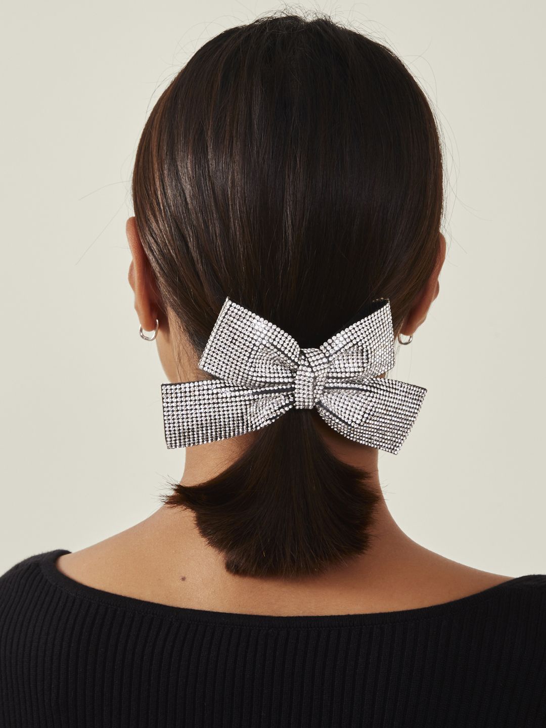 

Accessorize Women Embellished Bow Hair Clip, Silver