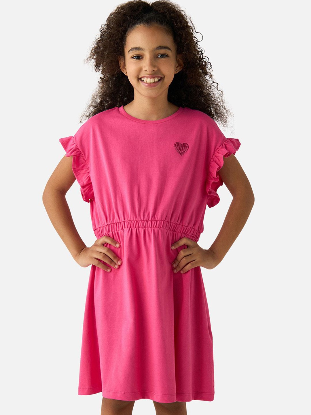 

Juniors by Babyshop Girls Flutter Sleeve A-Line Dress, Pink