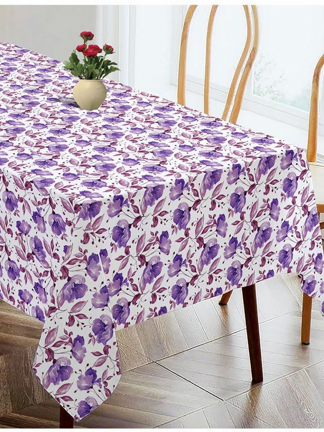 

OASIS Purple Floral Cotton 4-Seater Table Cover