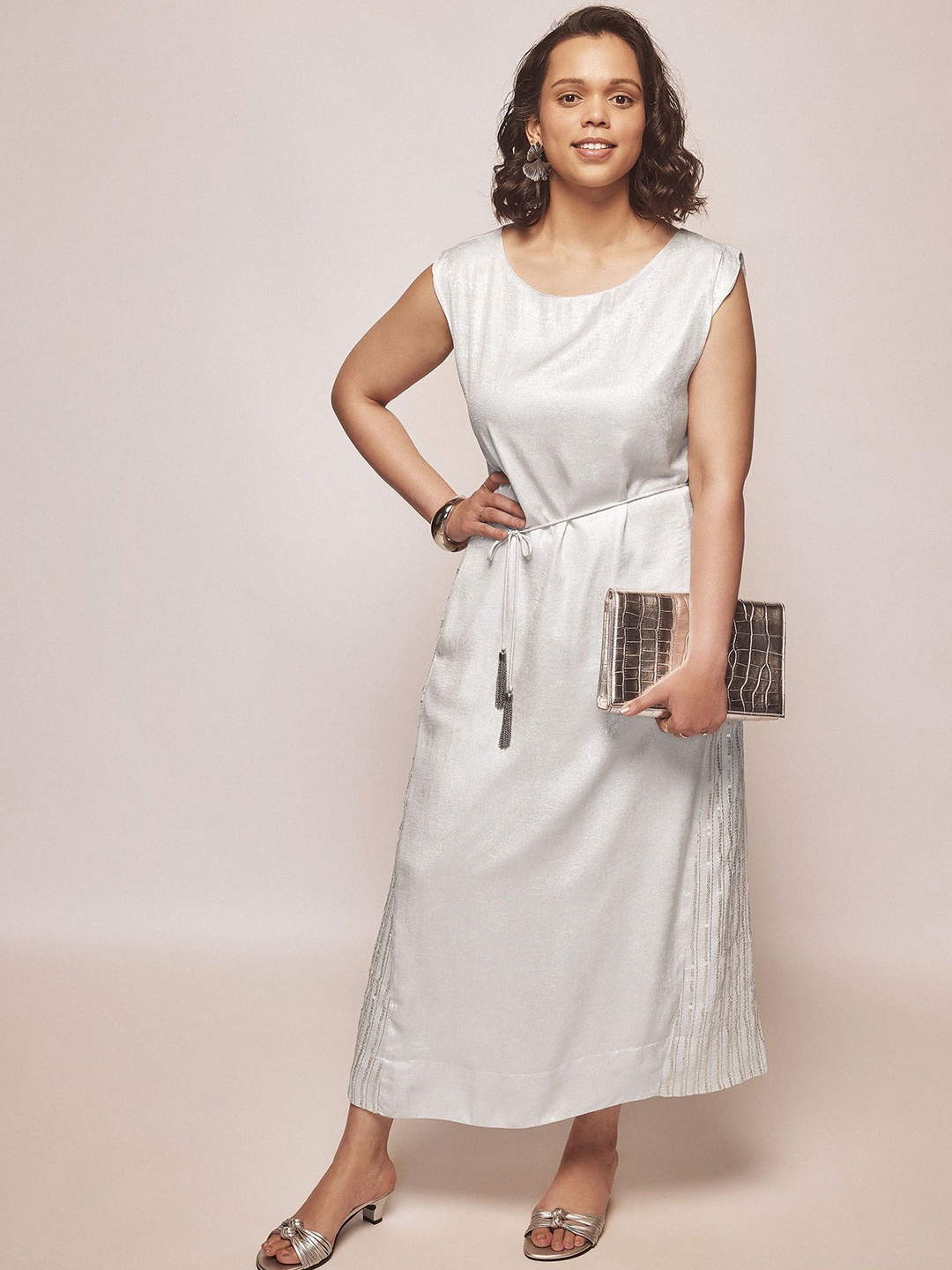 

The Label Life Women A-Line Maxi Dress, Grey