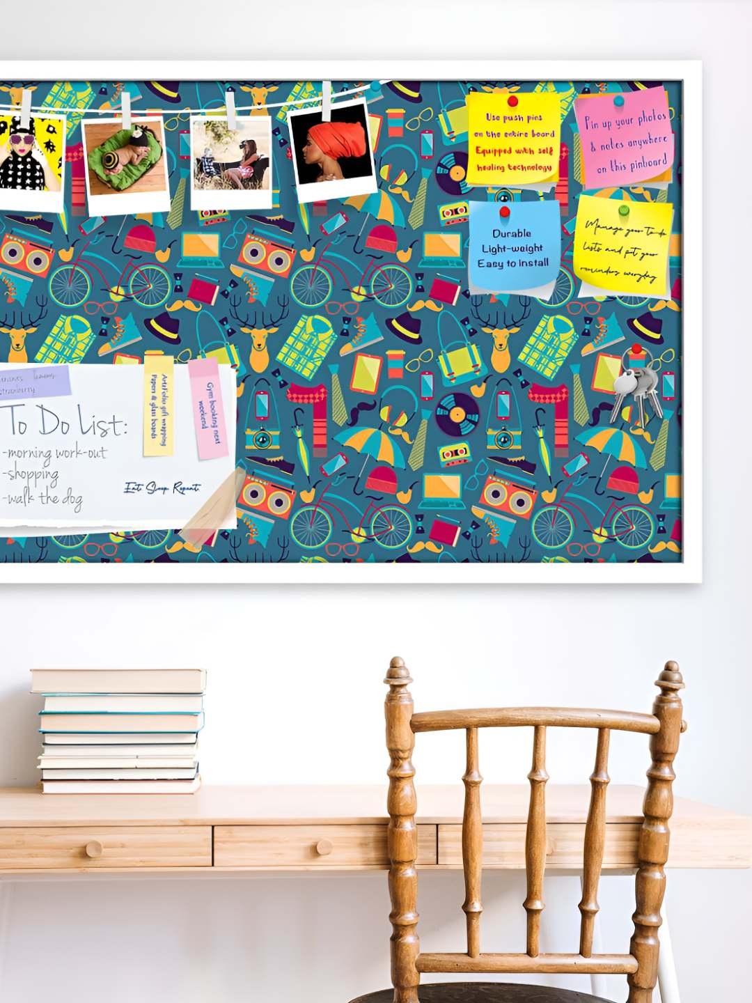 

ArtzFolio Wooden Notice Pin Board, Multi