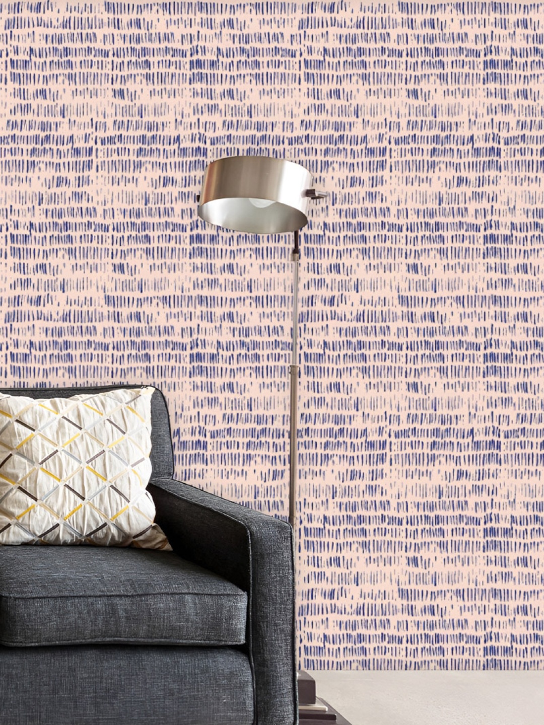 

ArtzFolio Printed UV-Resistant Anti-Bacterial Japanese Shibori Stripes Peel & Stick Wallpaper, Multi