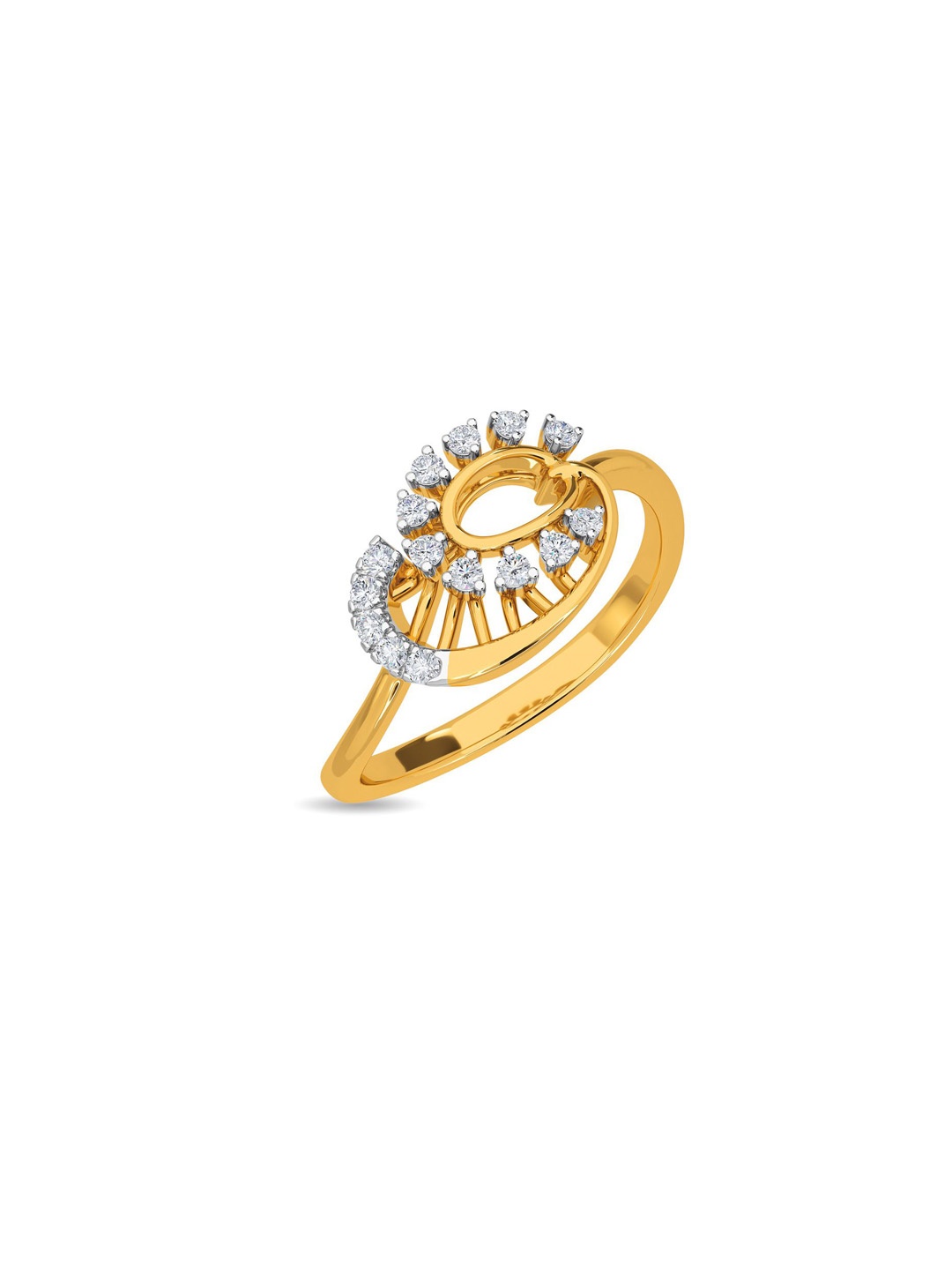 

KISNA DIAMOND AND GOLD JEWELLERY Women 18KT Finger Ring Diamond 2.02gm