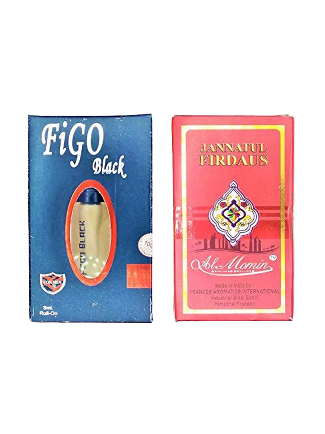 

RAVIOUR LIFESTYLE Set of 2 Figo Black & Jannat Ul Firdous Alcohol-Free Attar - 8 ml Each, Transparent