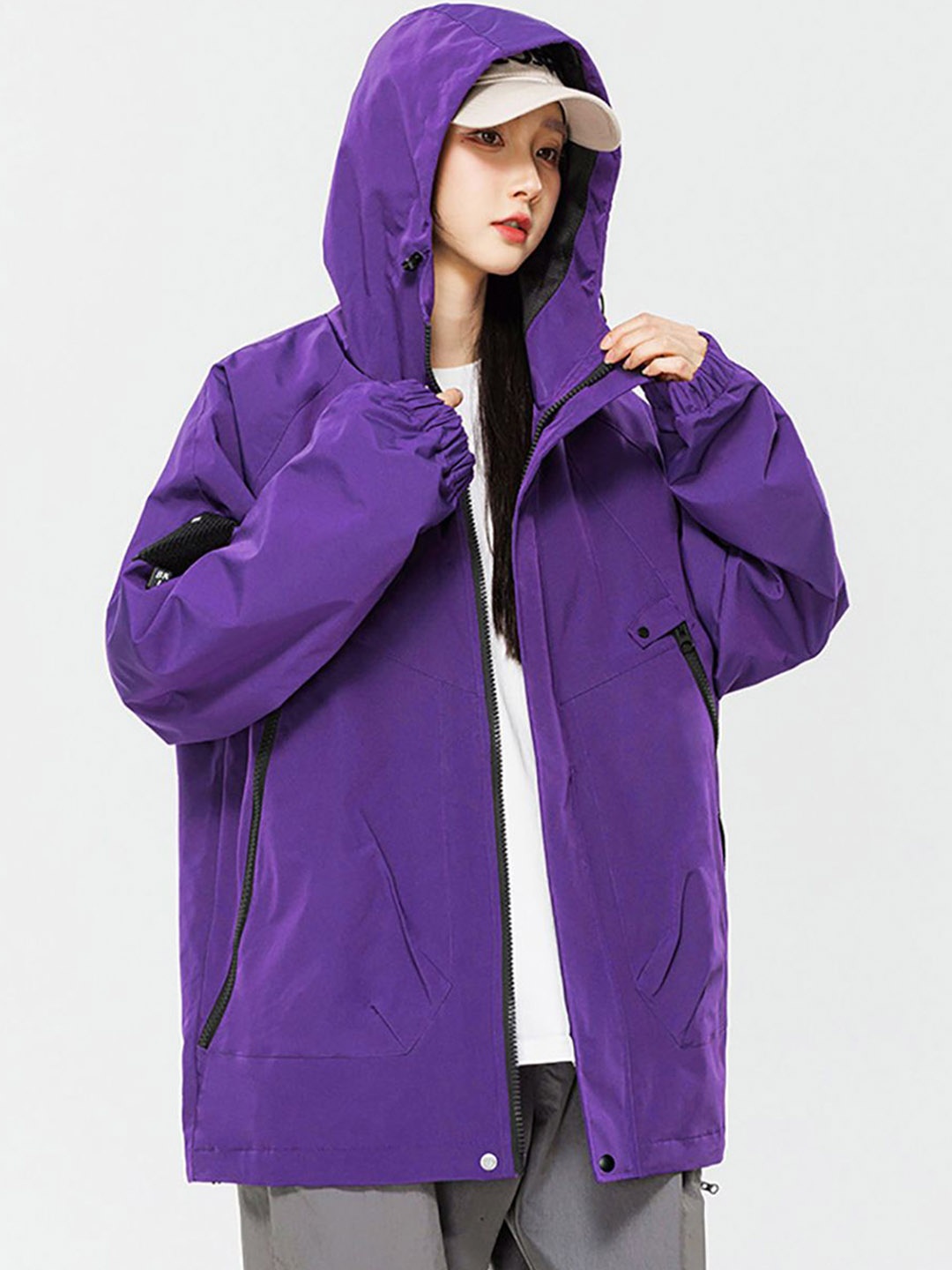

StyleCast x Revolte Men Lightweight Open Front Jacket, Purple