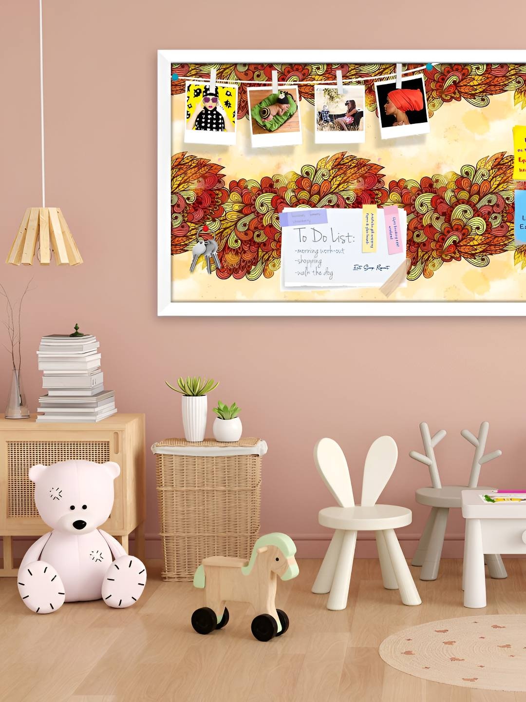 

ArtzFolio Wooden Notice Pin Board, Multi