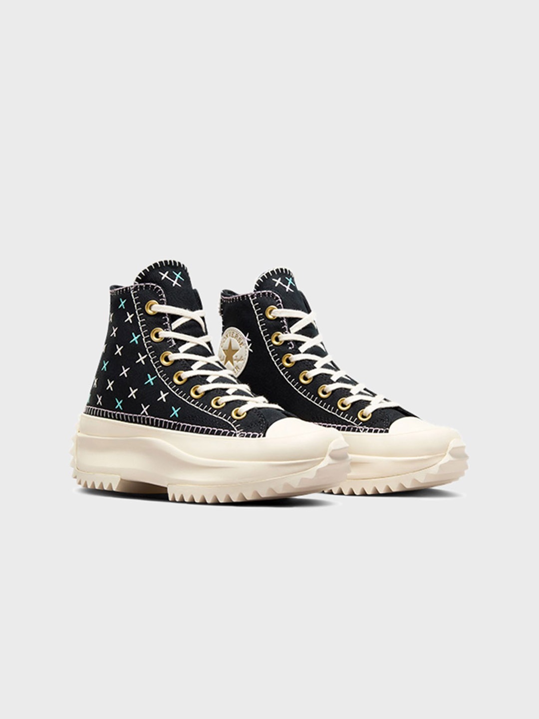 

Converse Unisex Run Star Hike Platform Crafted Stitching High Top Sneakers, Black