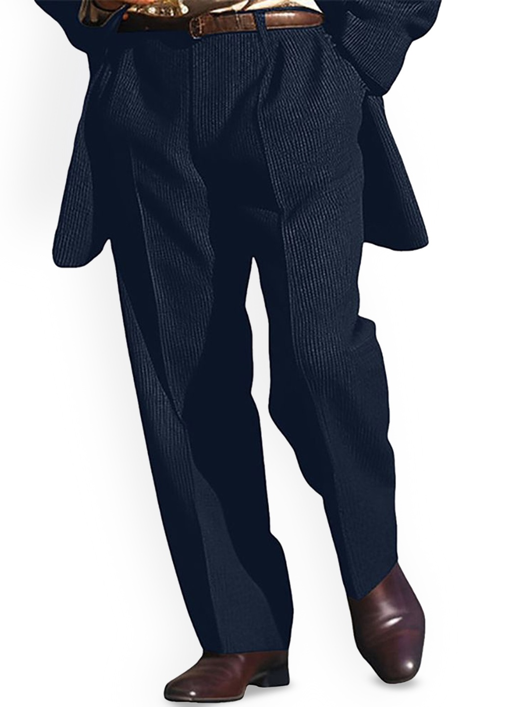 

StyleCast x Revolte Men Mid-Rise Formal Trousers, Navy blue