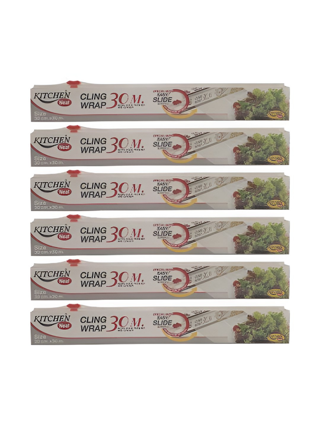 

NATURALLYOURS Kitchen PVC Cling Wrap 30x30m - Heavy Duty Food Wrap, Silver
