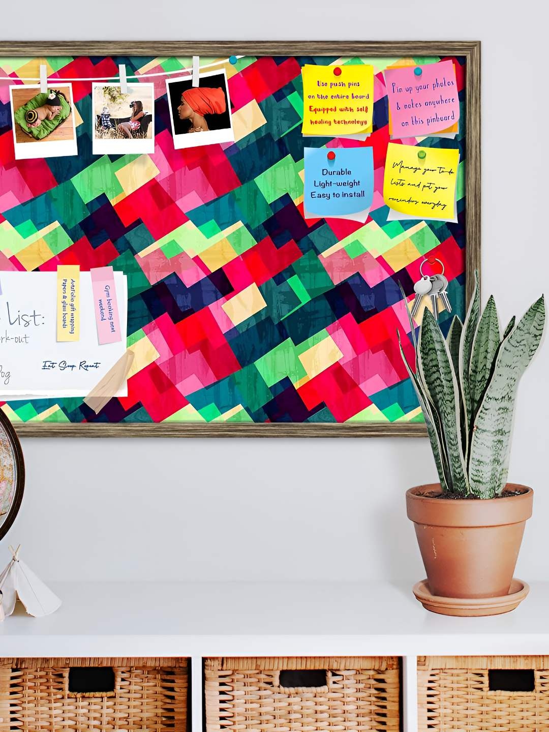 

ArtzFolio Wooden Notice Pin Board, Multi