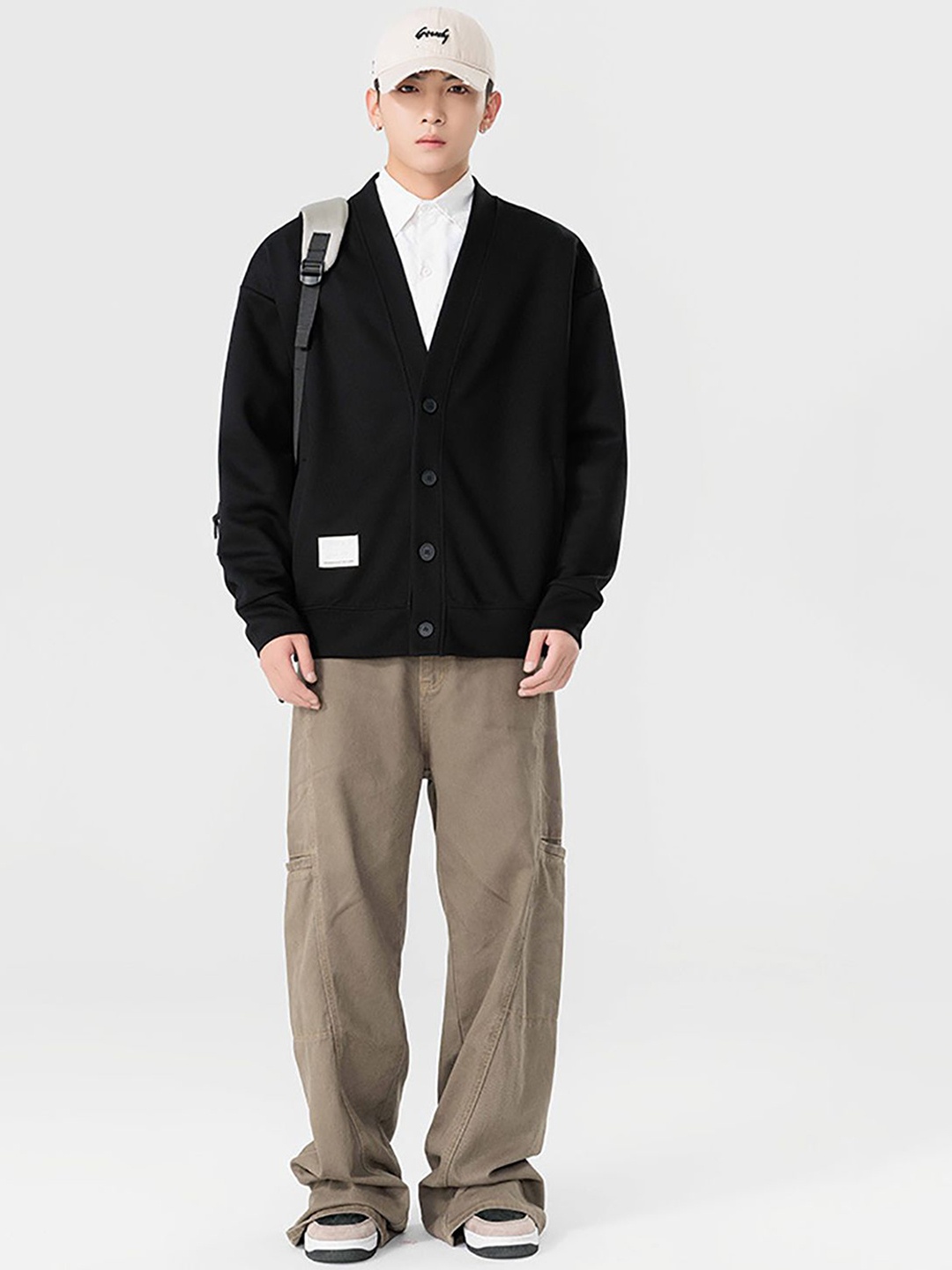 

StyleCast x Revolte Men Lightweight Open Front Jacket, Black