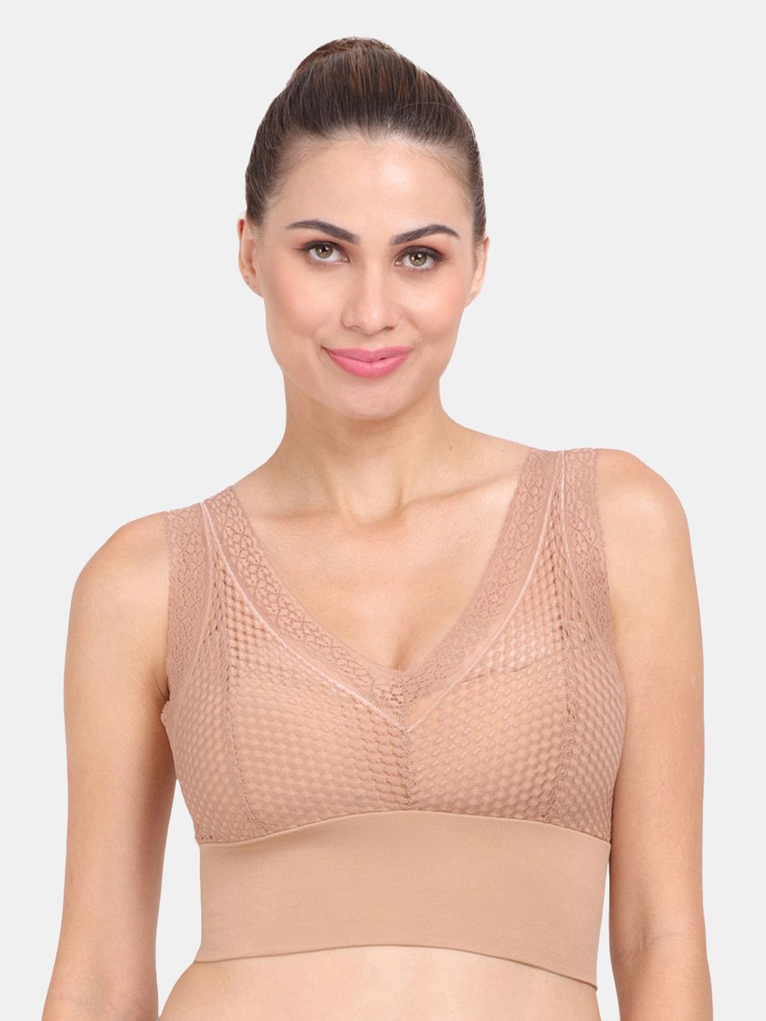 

Amour Secret Women Medium Coverage Lightly Padded Bralette Bra, Nude