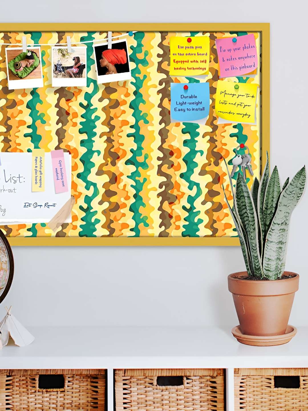 

ArtzFolio Wooden Notice Pin Board, Multi