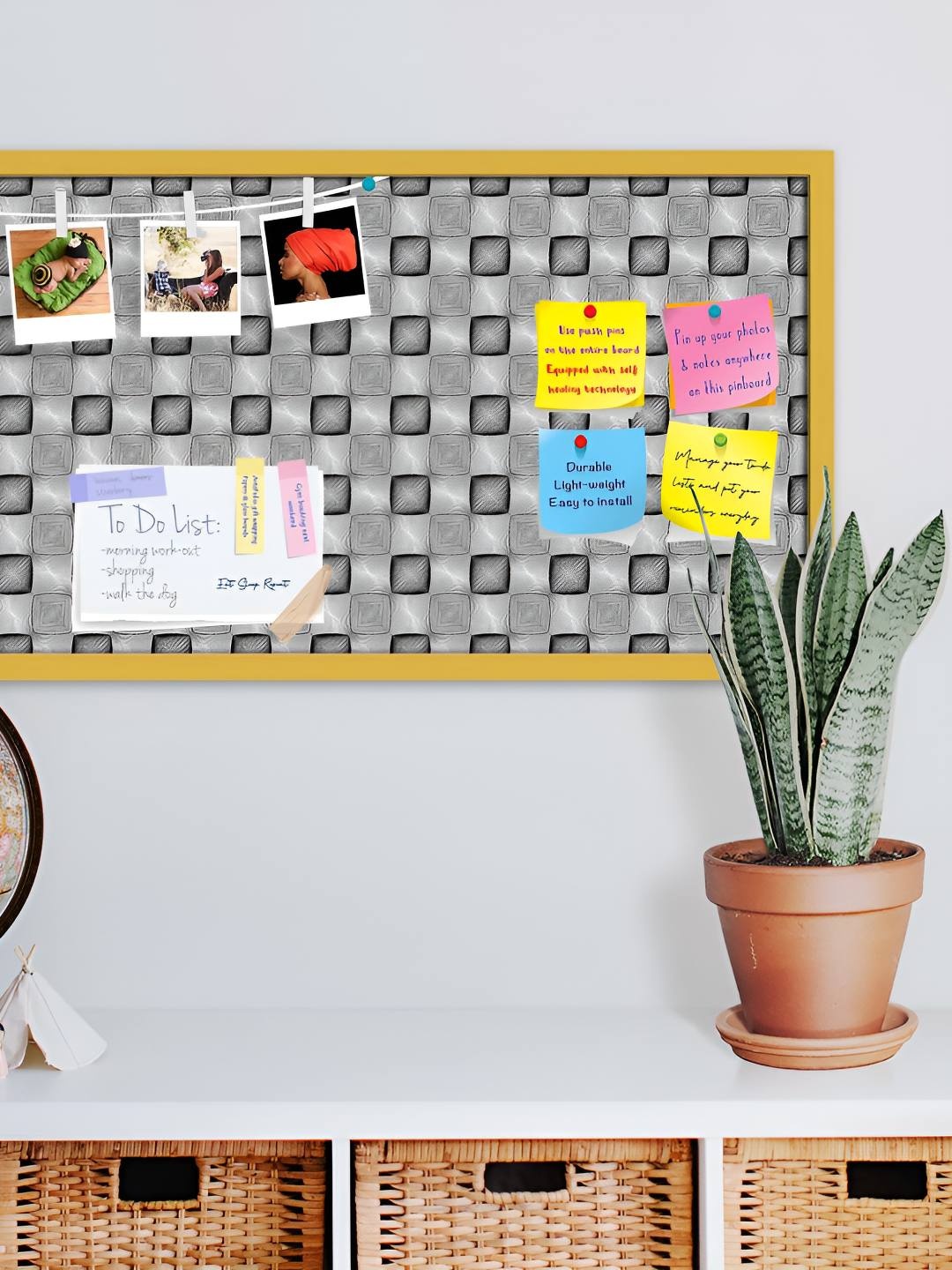 

ArtzFolio Wooden Notice Pin Board, Multi