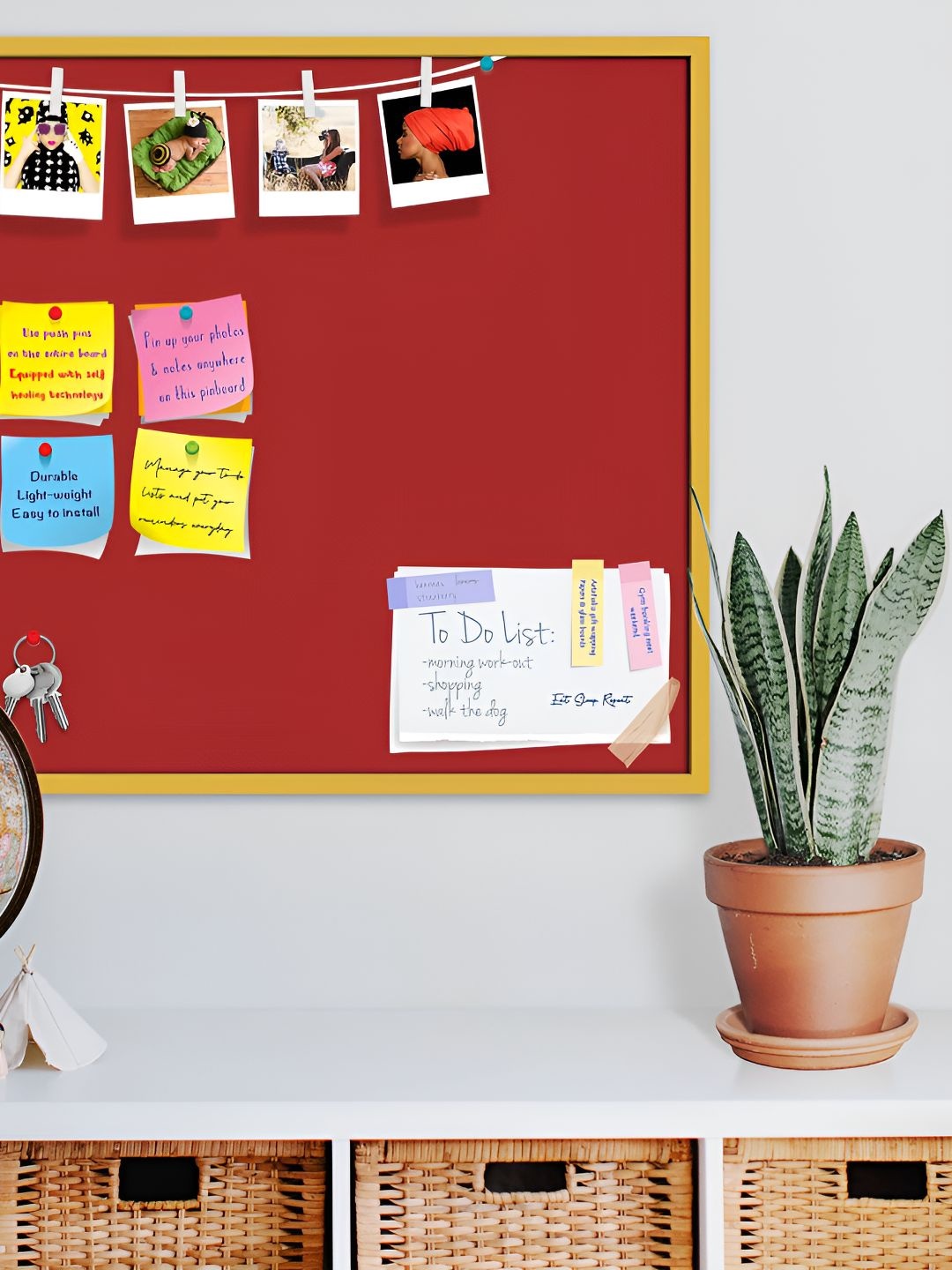 

ArtzFolio Wooden Notice Pin Board, Brown