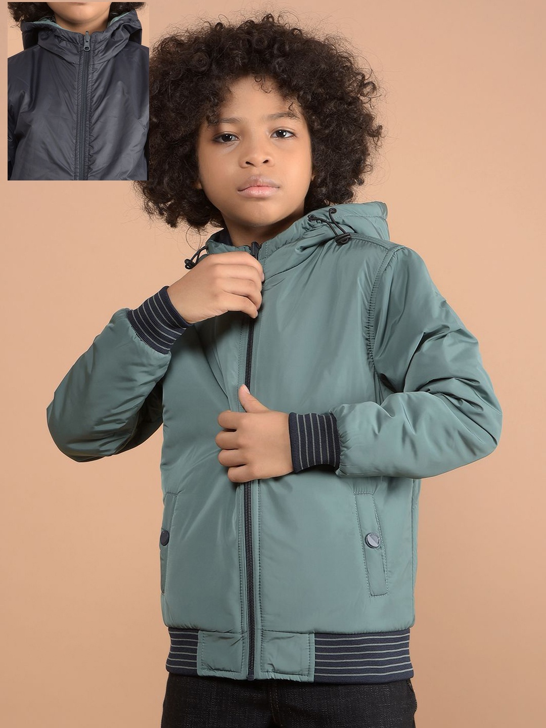 

Crimsoune Club Boys Reversible Quilted Jacket, Green