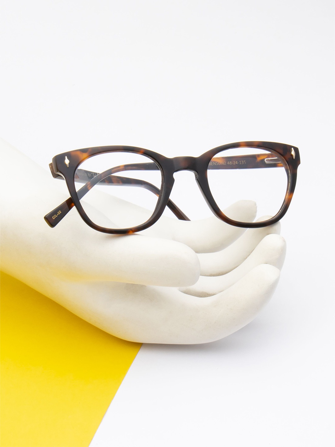 

Ted Smith Benson Unisex 100% Acetate Full Rim Round Frames, Brown