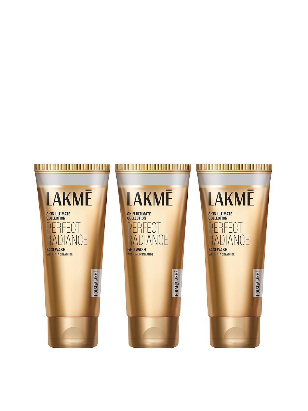 

Lakme Set Of 3 Perfect Radiance Intense Brightening Facewash With Niacinamide - 100g Each, Gold