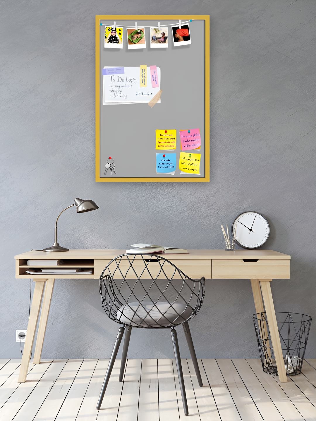 

ArtzFolio Wooden Notice Board, Grey