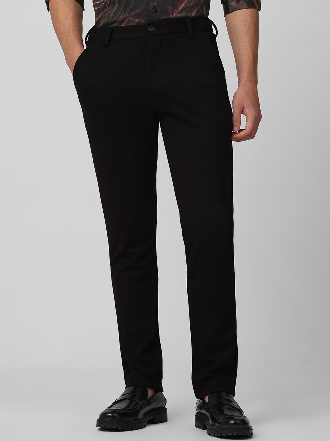 

Mufti Men Slim Fit Trousers, Black