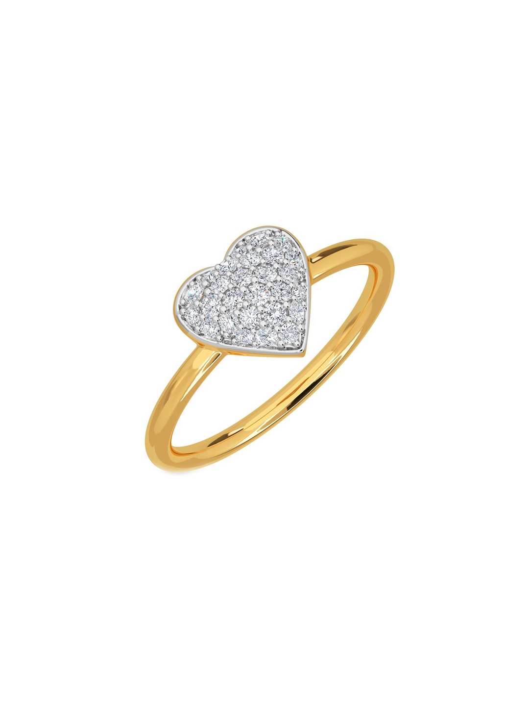 

KISNA DIAMOND AND GOLD JEWELLERY Women 18Kt Diamond Studded Finger Ring