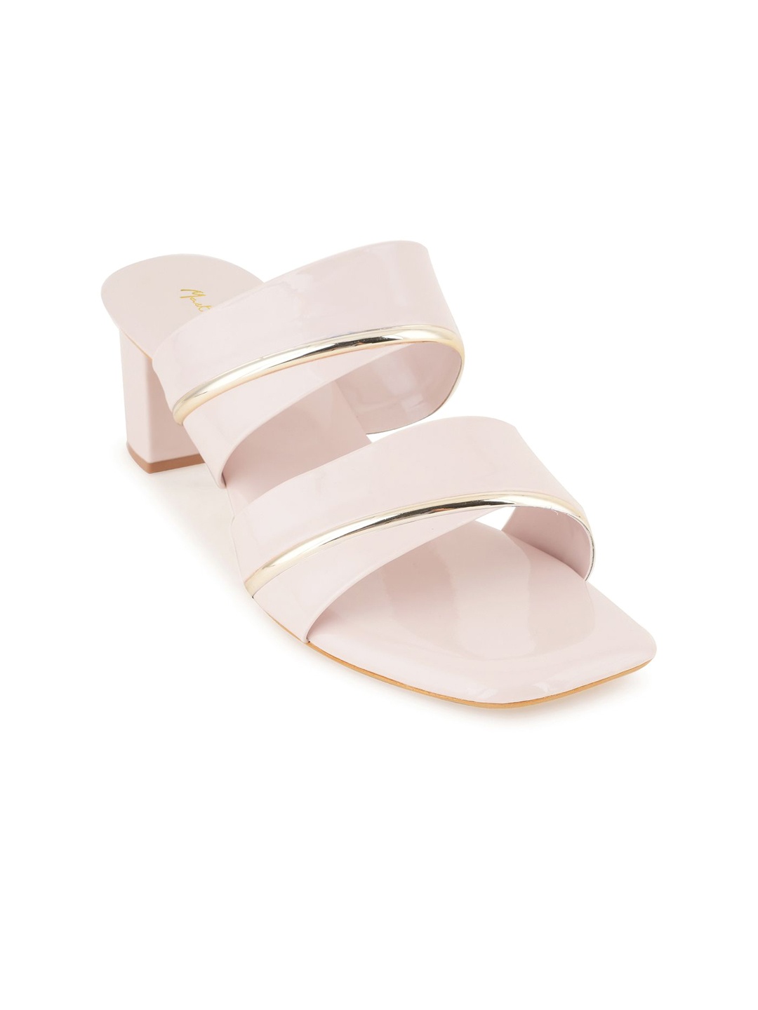 

Mast & Harbour Women Open Toe Block Heel Sandals, Pink