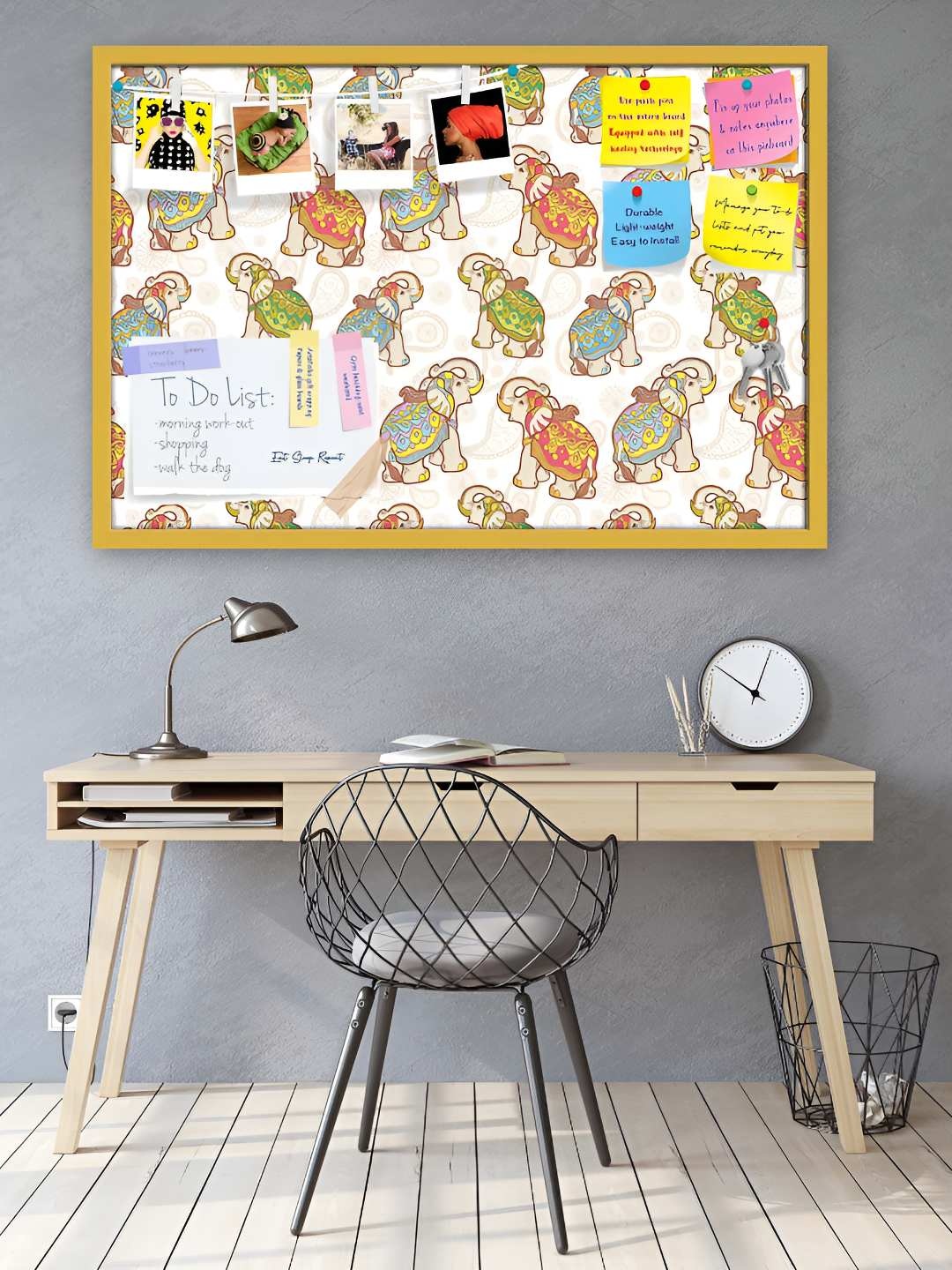 

ArtzFolio Wooden Notice Pin Board, Multi