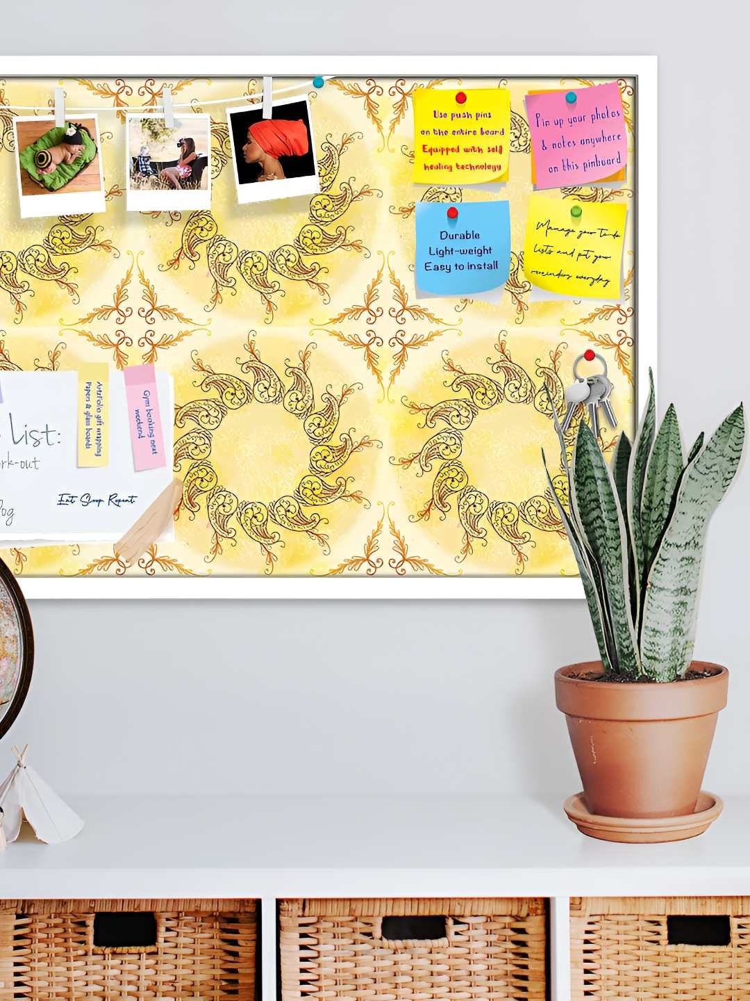 

ArtzFolio Wooden Notice Pin Board, Multi