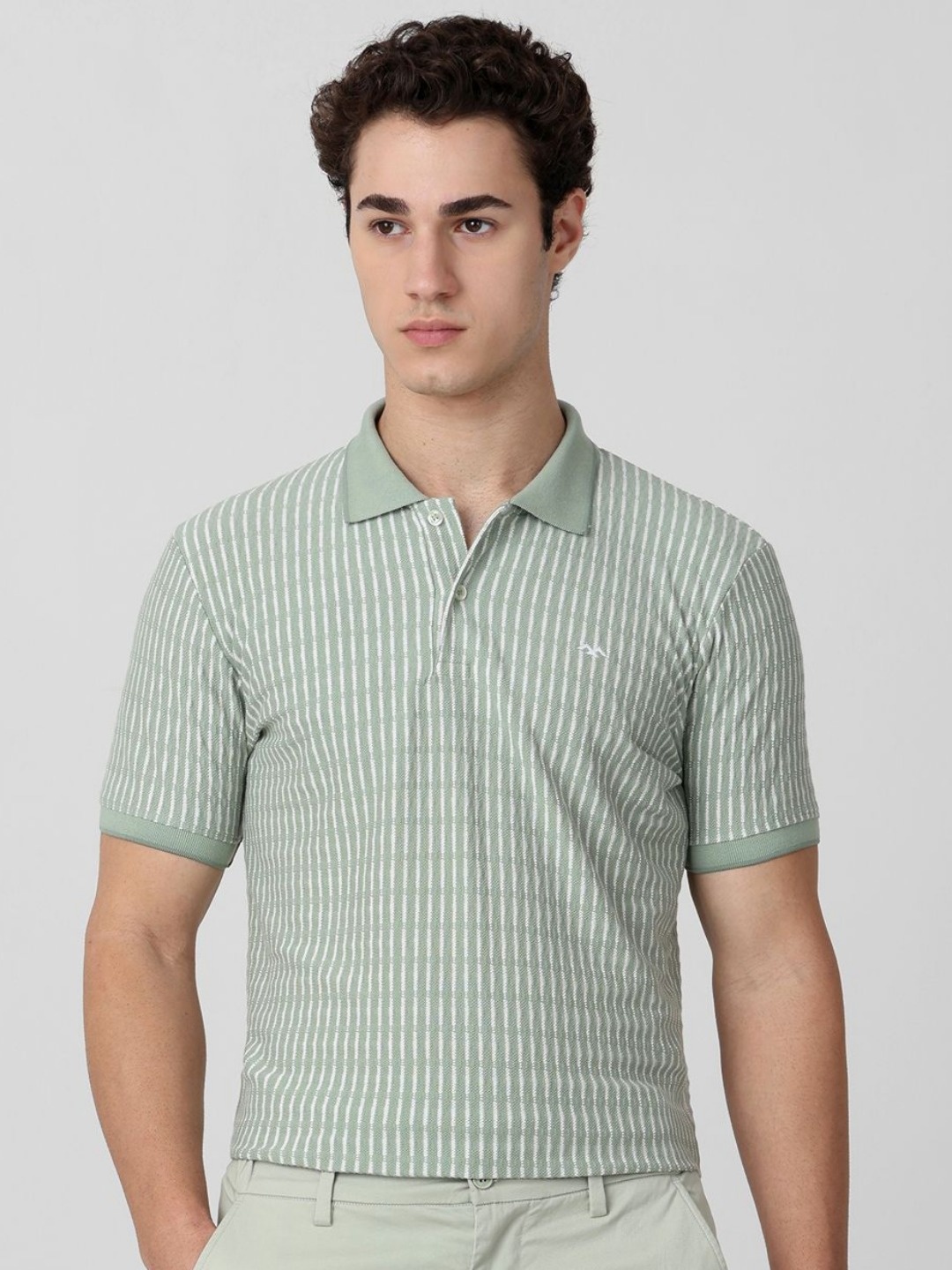 

Mufti Men Polo Collar Slim Fit T-shirt, Green