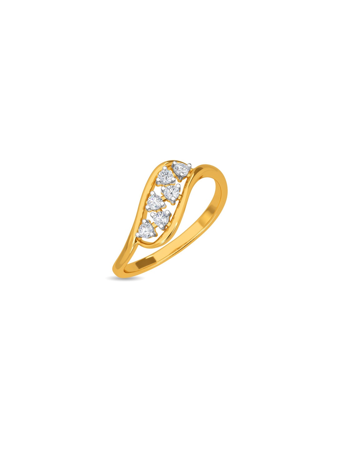 

KISNA DIAMOND AND GOLD JEWELLERY Women 14KT Diamond Finger Ring - 1.29gm
