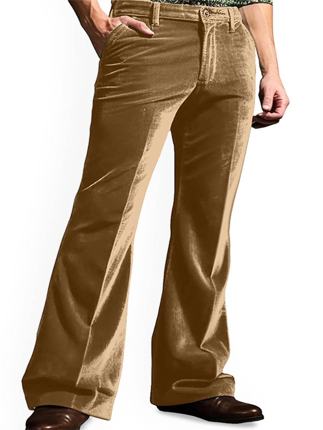 

StyleCast x Revolte Men Mid-Rise Regular Fit Bootcut Trousers, Coffee brown