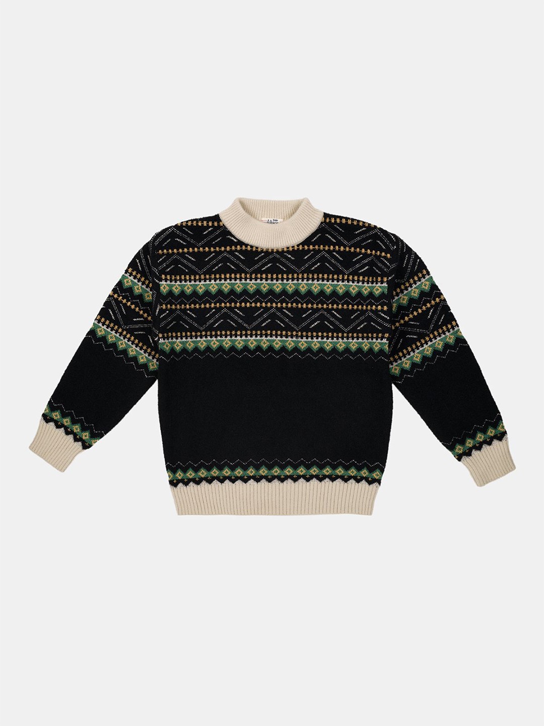 

Albion By CnM Boys Printed Woollen Pullover Sweaters, Black