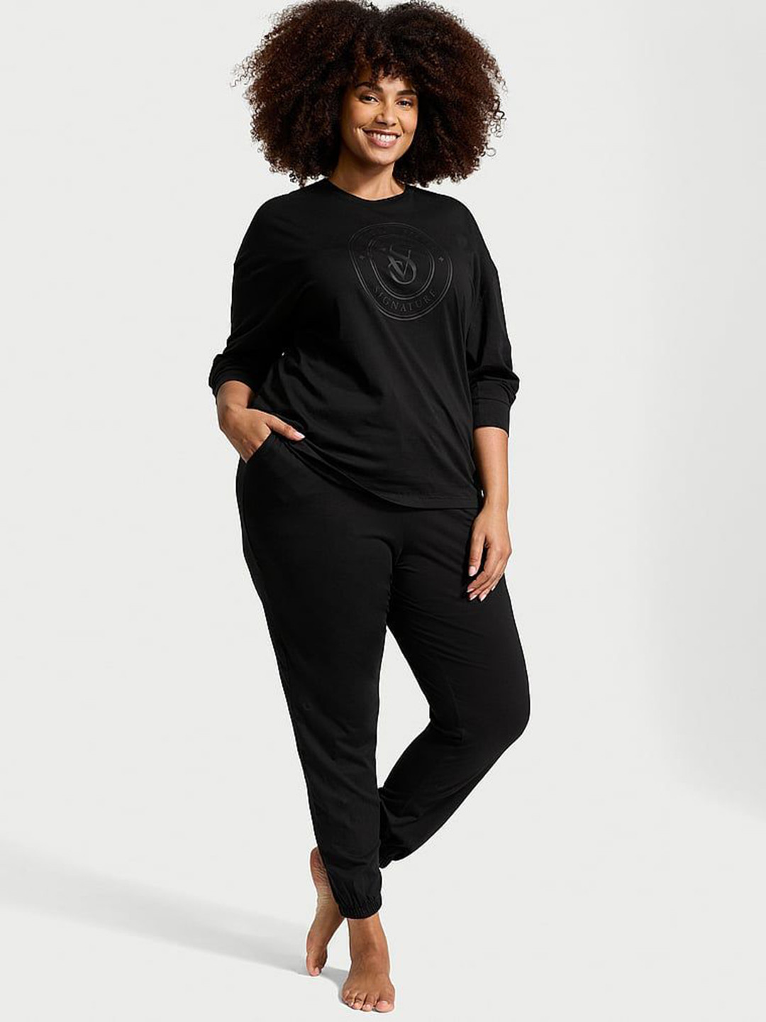 

Victoria's Secret Women Solid Night suit, Black