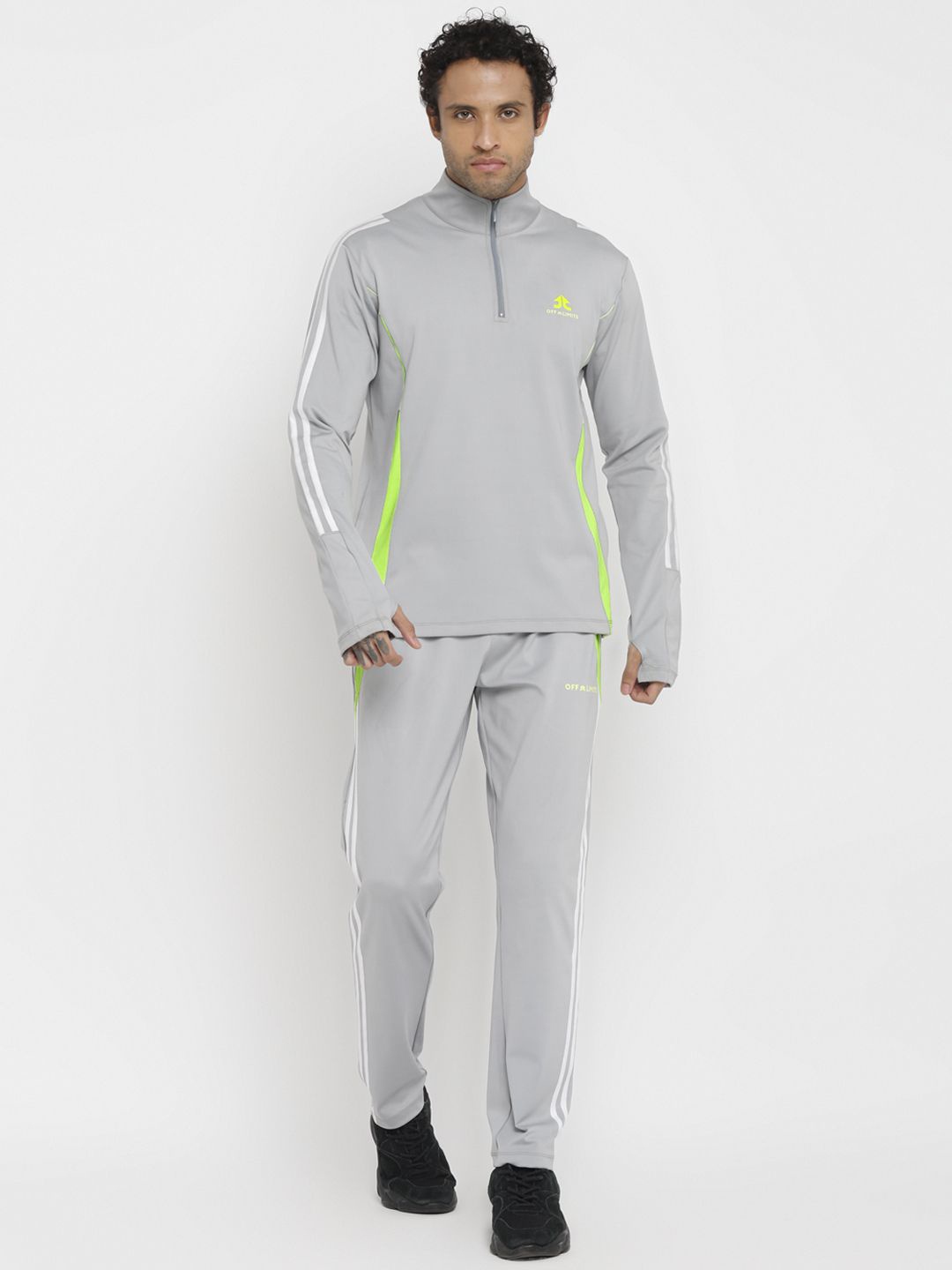 

OFF LIMITS Men Brand Logo Printed Tracksuits, Grey