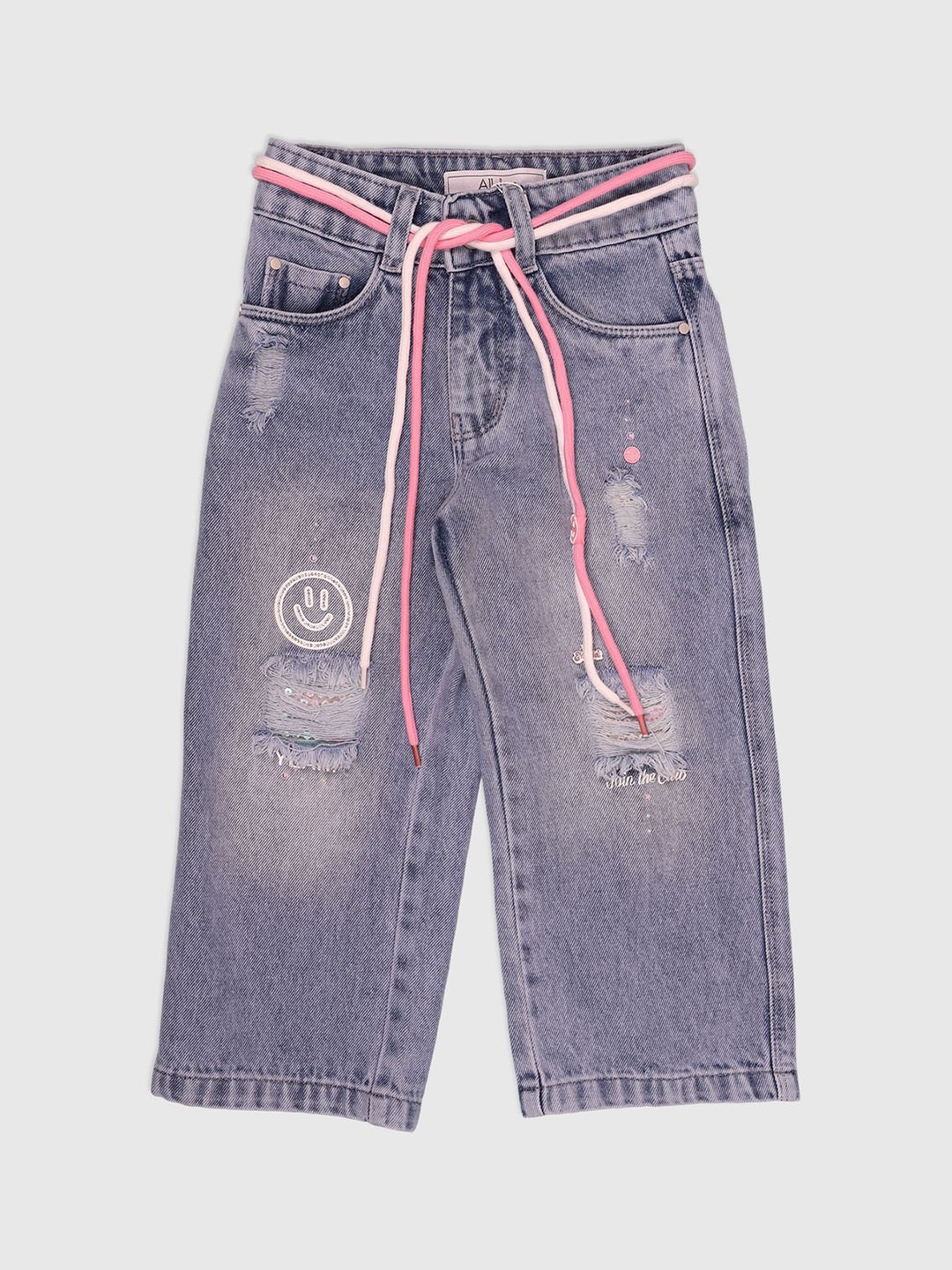 

Albion By CnM Girls Straight Fit Light Fade Stretchable Jeans, Blue