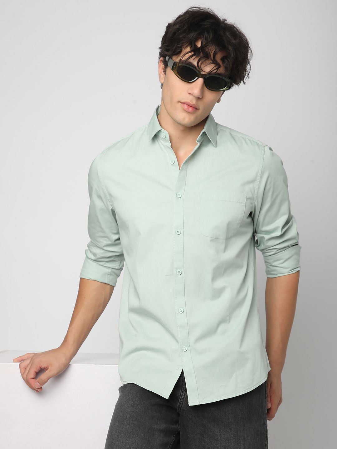 

R&B Men Opaque Casual Shirt, Blue