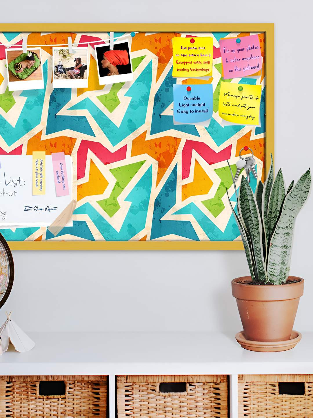 

ArtzFolio Wooden Notice Pin Board, Multi